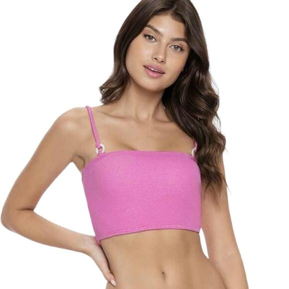 PQ Swim Ultraviolet Midi Ring Bralette Swim Top Light Pink - Picture 1 of 9